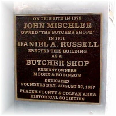 Historic Butcher Shop Plaque