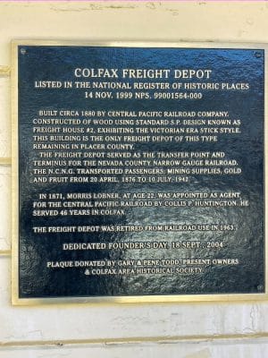 Colfax Freight Depot National Register of Historic Places