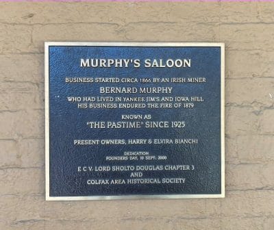 Murphy's Saloon Plaque
