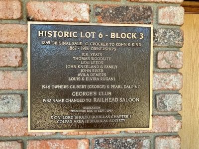Historic Lot 6 - Block 3 Plaque