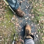 Hikers Boots with Walking Sticks
